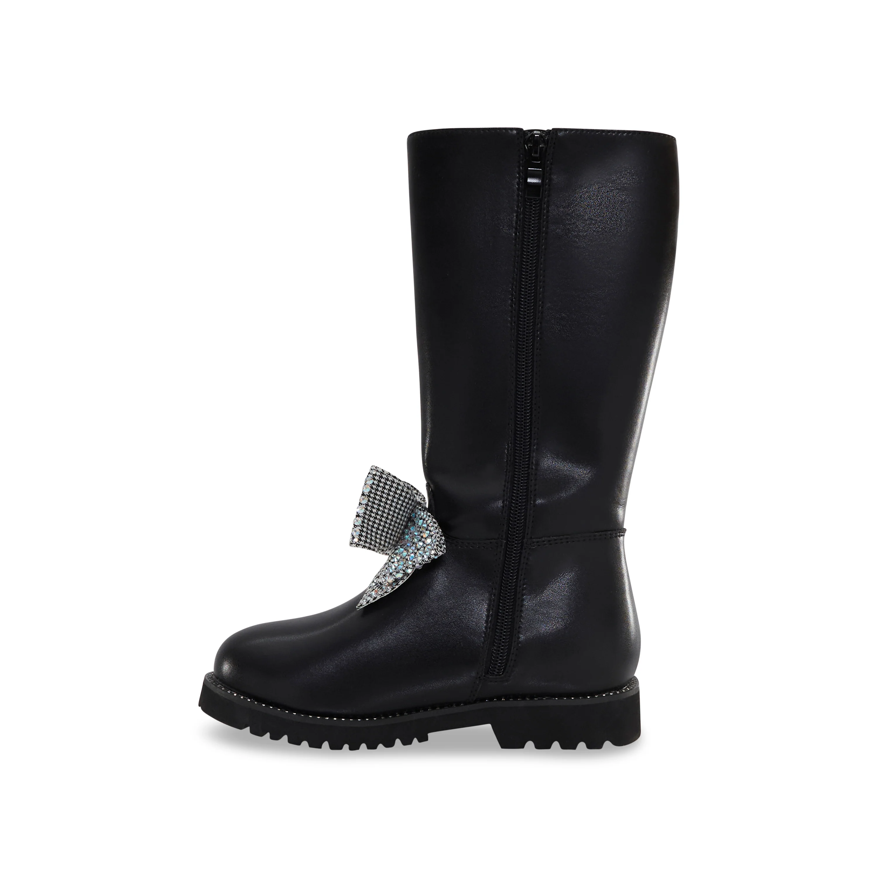 Kensington High Leg Bow Boot - Big Kid Black - Image 7