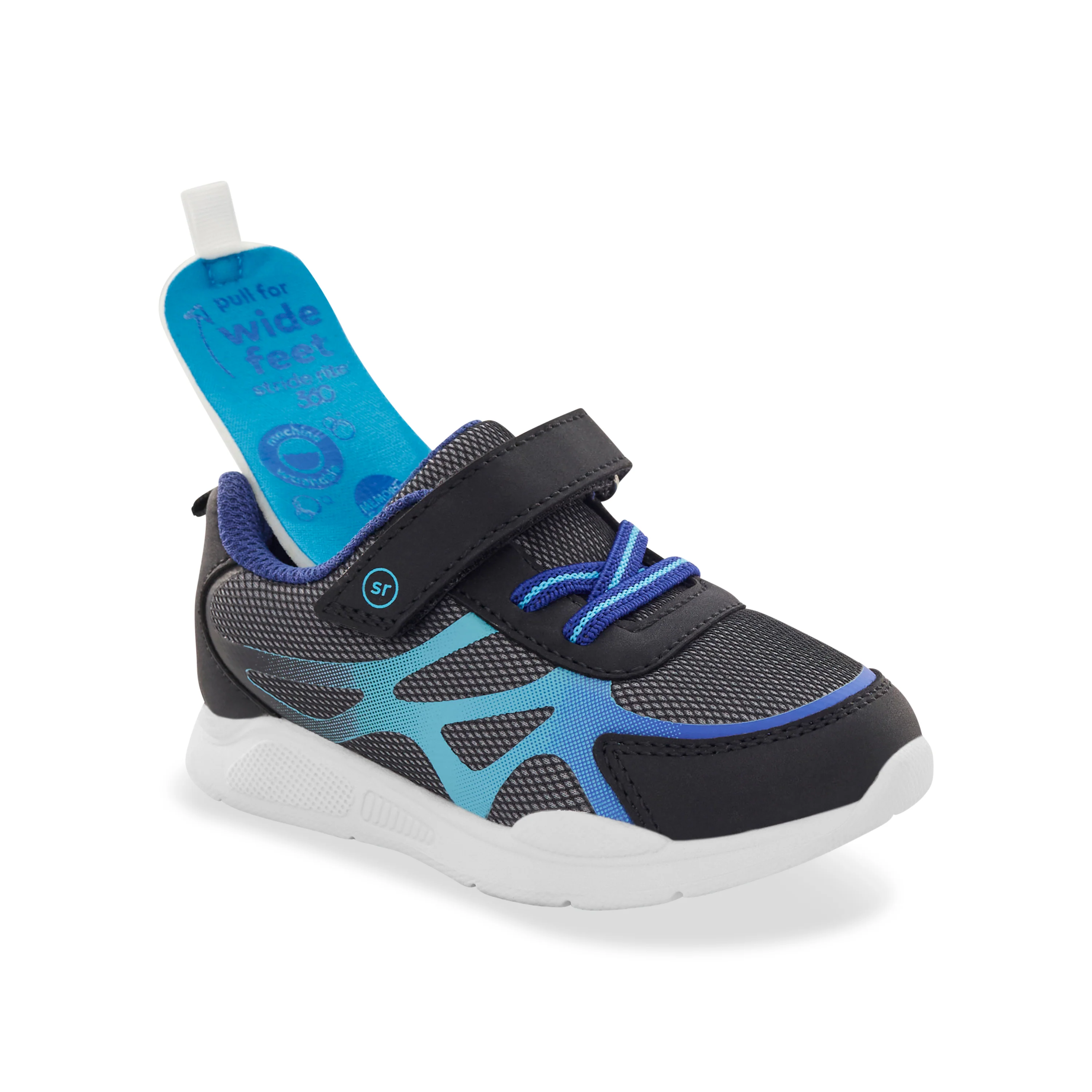Ryne Sneaker - Big Kid Black/Blue - Image 3
